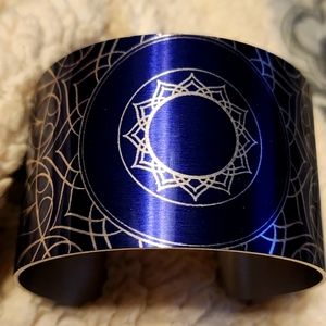 Giftologie Dark Navy Inspirational Quote Bracelet Cuff